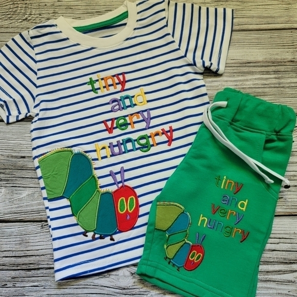 The Very Hungry Caterpillar T-Shirt Shorts Outfit Strawberry Patch Outfit - Picture 8 of 10